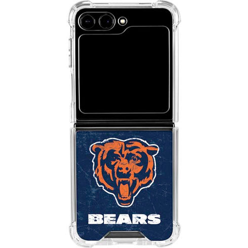 NFL Chicago Bears - Alternate Distressed Galaxy Z Flip5 5G Clear Case