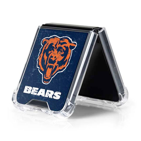 NFL Chicago Bears - Alternate Distressed Galaxy Z Flip5 5G Clear Case
