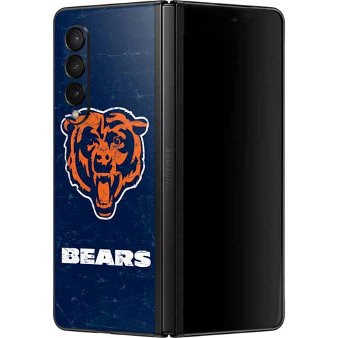 NFL Chicago Bears - Alternate Distressed Galaxy Z Fold3 5G Skin