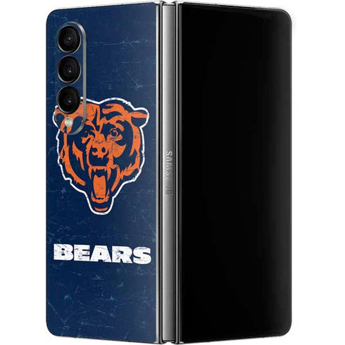 NFL Chicago Bears - Alternate Distressed Galaxy Z Fold4 5G Skin