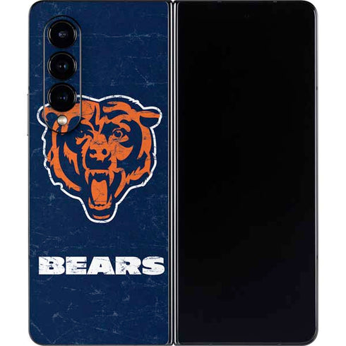 NFL Chicago Bears - Alternate Distressed Galaxy Z Fold4 5G Skin