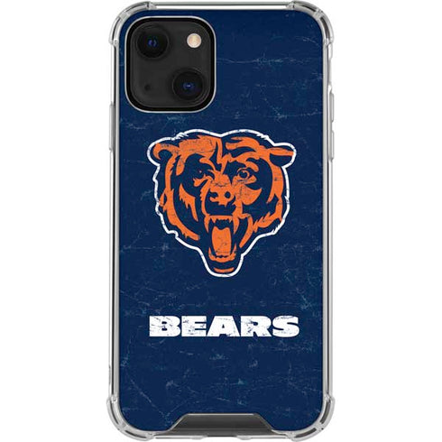 NFL Chicago Bears - Alternate Distressed iPhone 13 Clear Case