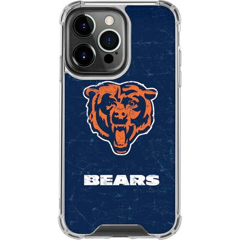 NFL Chicago Bears - Alternate Distressed iPhone 13 Pro Clear Case