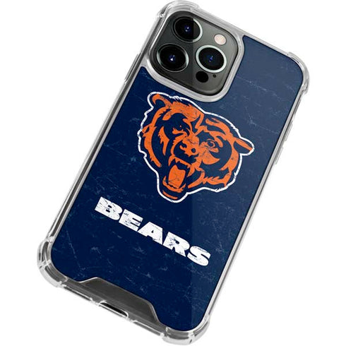 NFL Chicago Bears - Alternate Distressed iPhone 13 Pro Clear Case