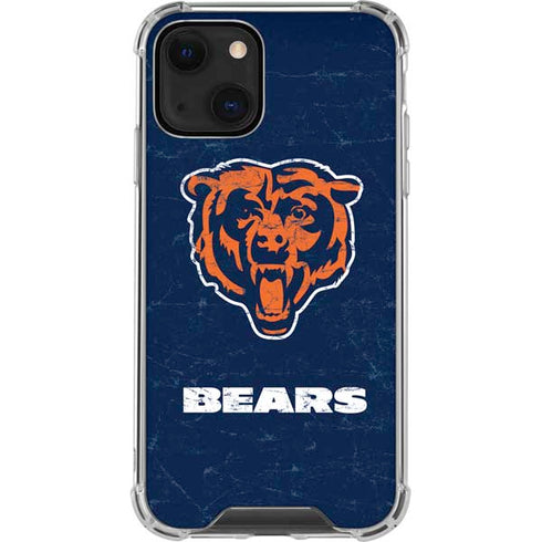 NFL Chicago Bears - Alternate Distressed iPhone 15 Plus Clear Case