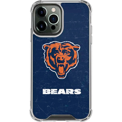 NFL Chicago Bears - Alternate Distressed iPhone 14 Pro Max Clear Case