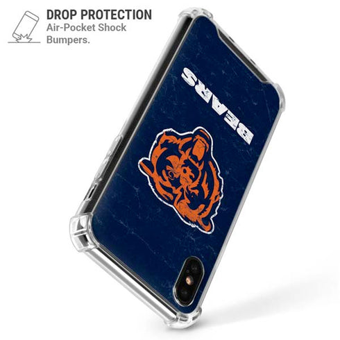 NFL Chicago Bears - Alternate Distressed iPhone XS Max Clear Case