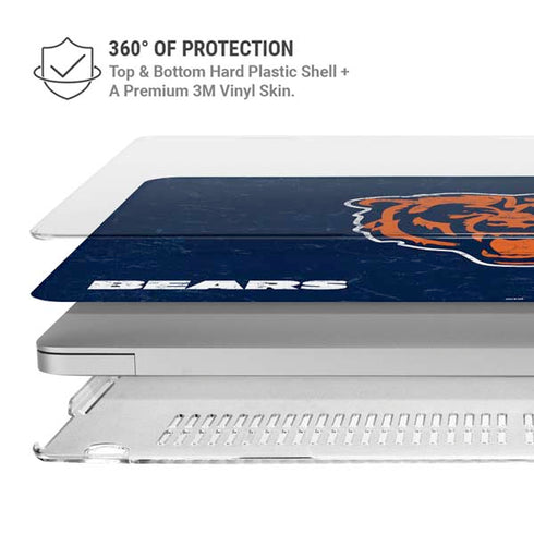 NFL Chicago Bears - Alternate Distressed MacBook Air 13in M1 (2021) Case plus Skin