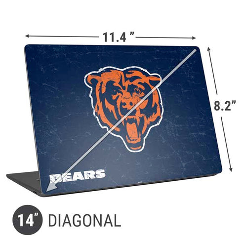 NFL Chicago Bears - Alternate Distressed Universal Laptop 14in (11.4 x 8.2in) Skin