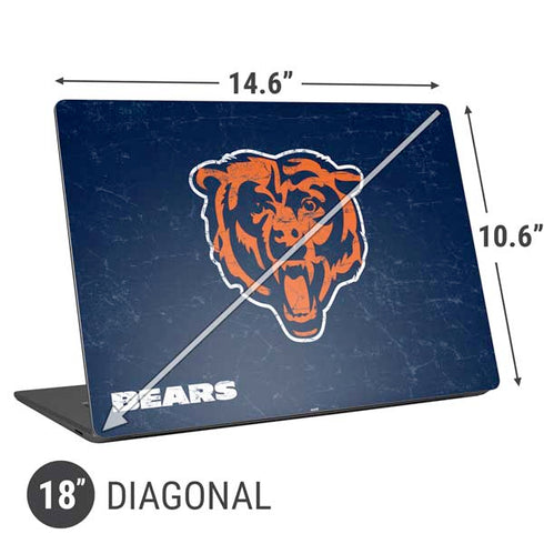 NFL Chicago Bears - Alternate Distressed Universal Laptop 18in (14.6 x 10.6in) Skin