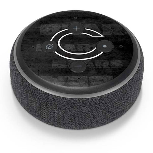 NFL Chicago Bears Black & White Amazon Echo Dot Skin