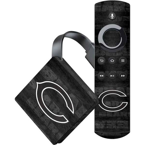 NFL Chicago Bears Black & White Amazon Fire TV Skin
