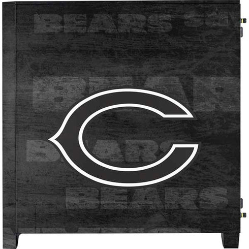 NFL Chicago Bears Black & White Corsair 4000D Tempered Glass Mid-Tower ATX Case Skin