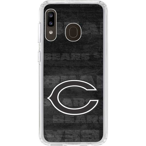 NFL Chicago Bears Black & White Galaxy A20 Clear Case