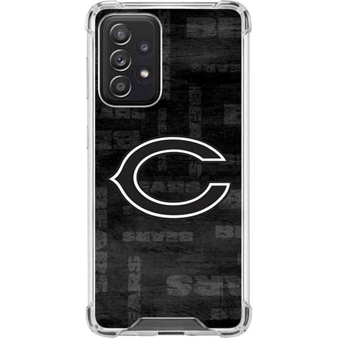 NFL Chicago Bears Black & White Galaxy A52 5G Clear Case