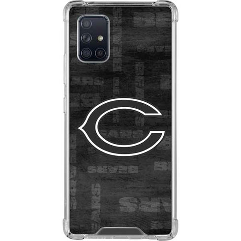 NFL Chicago Bears Black & White Galaxy A71 5G Clear Case