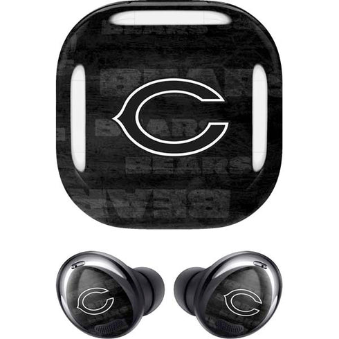 NFL Chicago Bears Black & White Galaxy Buds Pro Skin