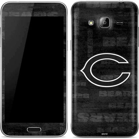 NFL Chicago Bears Black & White Galaxy J3 Skin