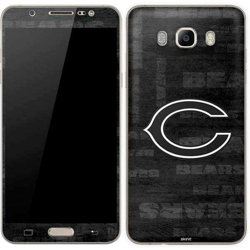 NFL Chicago Bears Black & White Galaxy J7 Skin