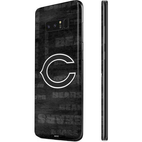 NFL Chicago Bears Black & White Galaxy Note 8 Skin