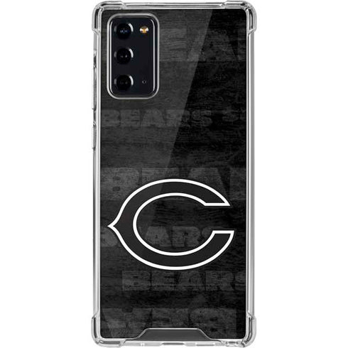 NFL Chicago Bears Black & White Galaxy Note20 5G Clear Case
