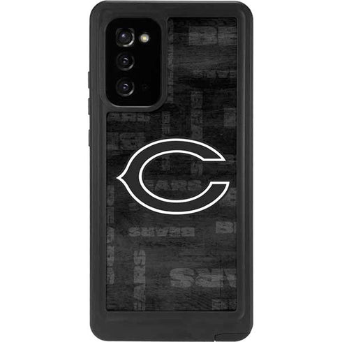 NFL Chicago Bears Black & White Galaxy Note20 5G Waterproof Case
