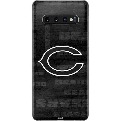 NFL Chicago Bears Black & White Galaxy S10 Skin