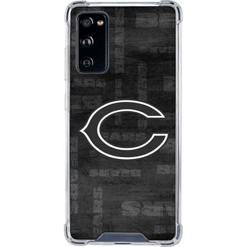 NFL Chicago Bears Black & White Galaxy S20 FE Clear Case
