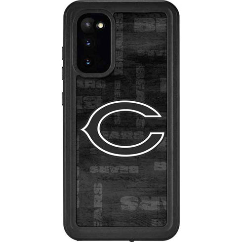 NFL Chicago Bears Black & White Galaxy S20 Waterproof Case