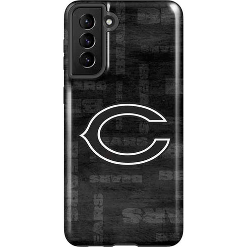 NFL Chicago Bears Black & White Galaxy S21 FE Pro Case