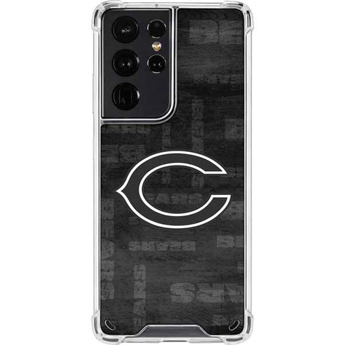 NFL Chicago Bears Black & White Galaxy S21 Ultra 5G Clear Case