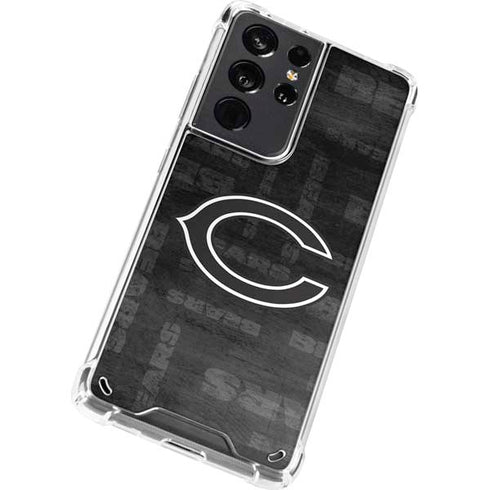 NFL Chicago Bears Black & White Galaxy S21 Ultra 5G Clear Case