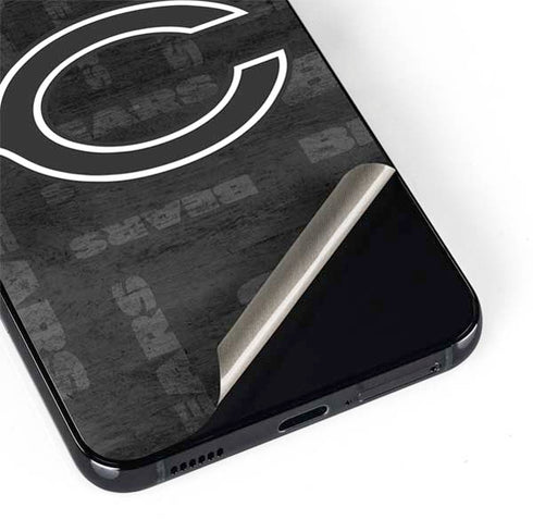 NFL Chicago Bears Black & White Galaxy S22 Skin