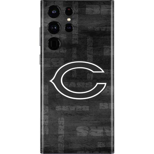 NFL Chicago Bears Black & White Galaxy S22 Ultra Skin