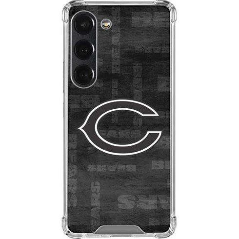 NFL Chicago Bears Black & White Galaxy S23 Clear Case