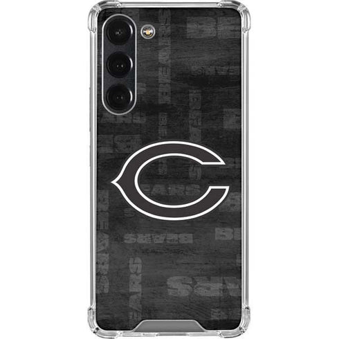 NFL Chicago Bears Black & White Galaxy S23 Plus Clear Case