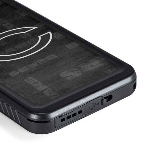 NFL Chicago Bears Black & White Galaxy S23 Plus Waterproof Case