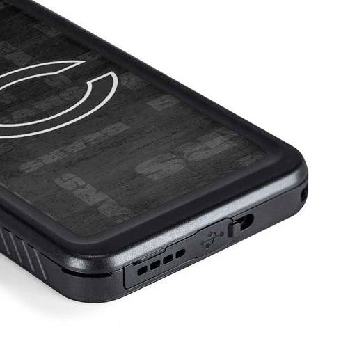 NFL Chicago Bears Black & White Galaxy S23 Waterproof Case