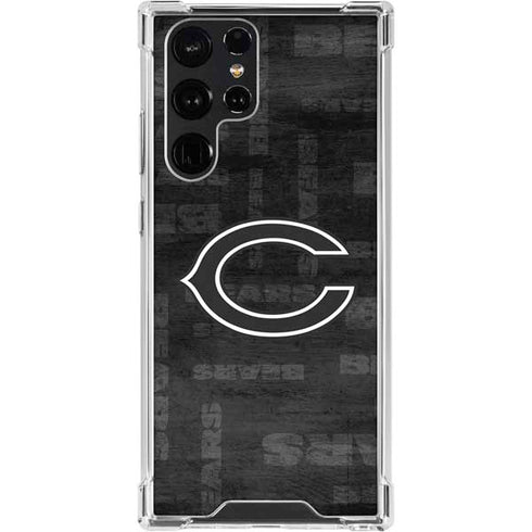 NFL Chicago Bears Black & White Galaxy S24 Ultra Clear Case