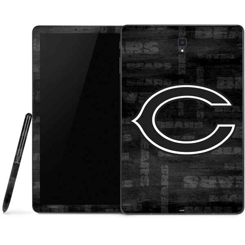 NFL Chicago Bears Black & White Samsung Galaxy Tab Skin