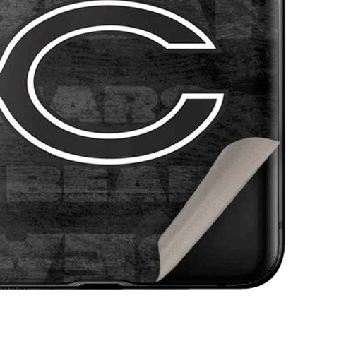 NFL Chicago Bears Black & White Galaxy Z Flip Skin