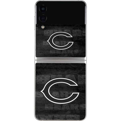 NFL Chicago Bears Black & White Galaxy Z Flip3 5G Skin