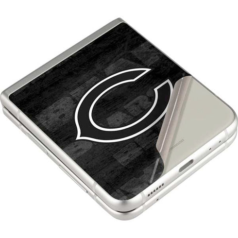 NFL Chicago Bears Black & White Galaxy Z Flip3 5G Skin