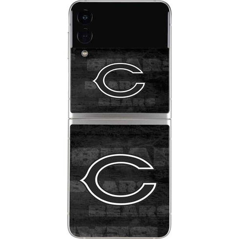 NFL Chicago Bears Black & White Galaxy Z Flip4 5G Skin
