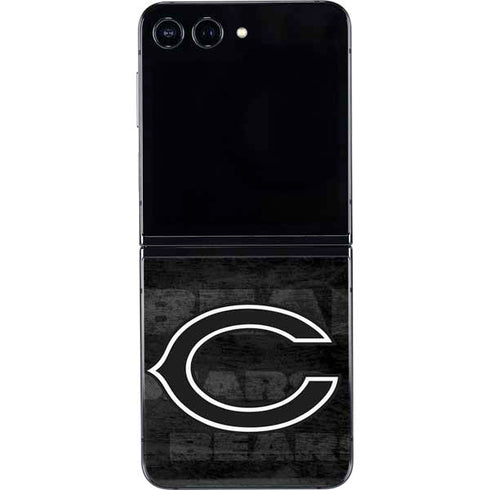 NFL Chicago Bears Black & White Galaxy Z Flip5 5G Skin