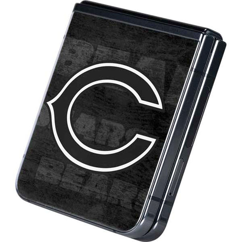 NFL Chicago Bears Black & White Galaxy Z Flip5 5G Skin