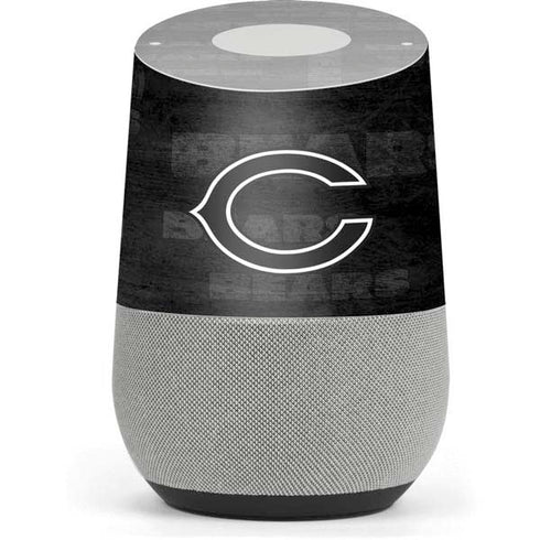 NFL Chicago Bears Black & White Google Home Skin