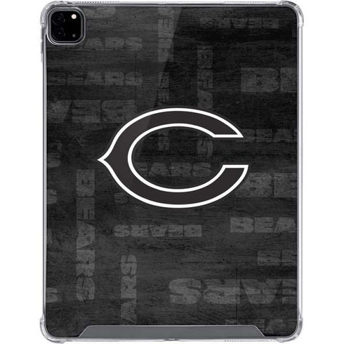 NFL Chicago Bears Black & White iPad Pro 12.9in (2020) Clear Case