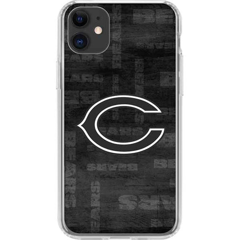 NFL Chicago Bears Black & White iPhone 11 Clear Case