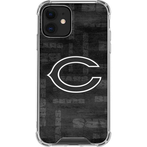NFL Chicago Bears Black & White iPhone 12 Clear Case